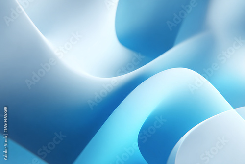 青の曲線ビジネス背景　Generative AI