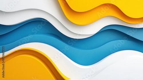Abstract wavy layers of vibrant colors