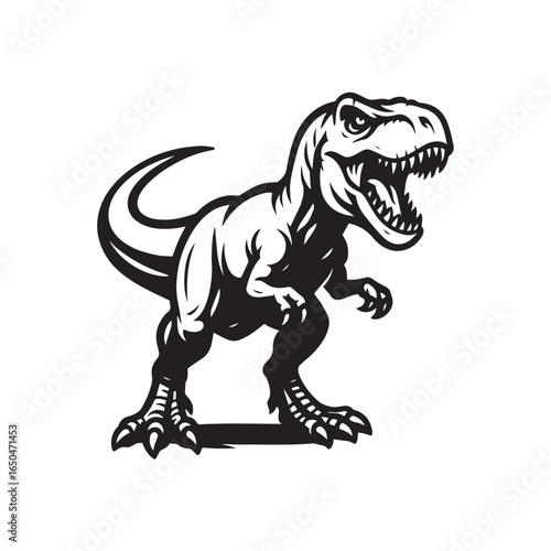 tyrannosaurus rex dinosaur vector illustration