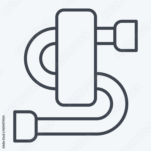 Icon Tower Rail. related to Restroom symbol. line style. design editable