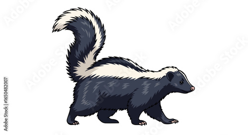 striking skunk illustration transparent background vector for design projects