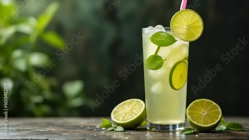 mojito cocktail with lime