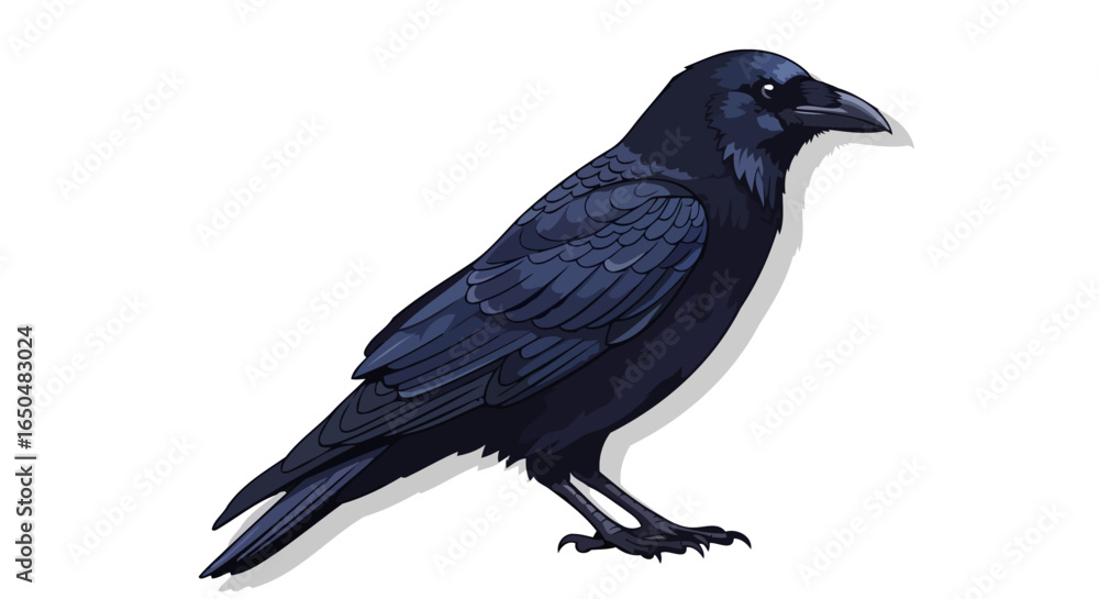 Fototapeta premium majestic raven illustration transparent background perfect for design projects
