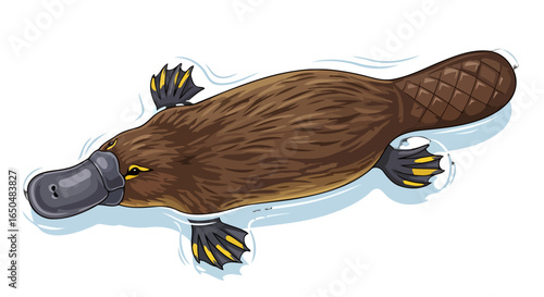 adorable platypus illustration transparent background for design projects