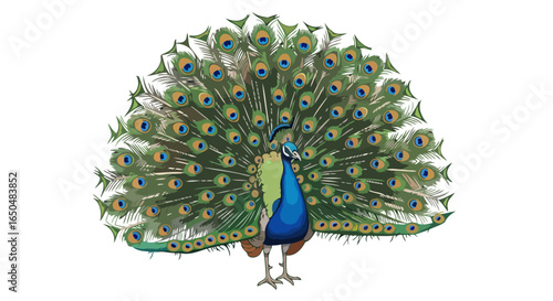 majestic peacock with transparent background perfect for design projects