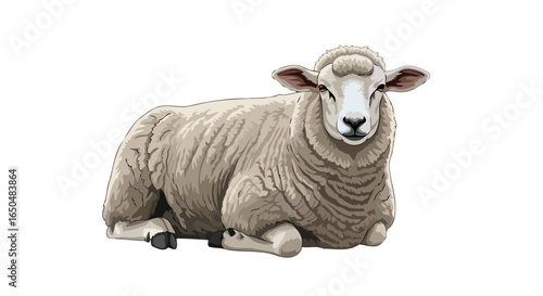 serene sheep a transparent vector illustration for design projects