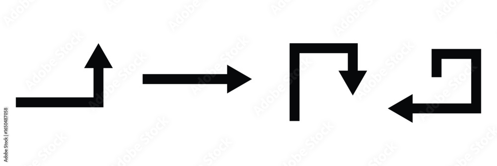 Set of vector thin long arrows pointing to the left. Vector elements .Eps 10.Vector background .