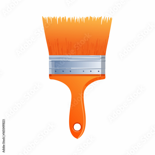 Abstract Orange Paint Brush