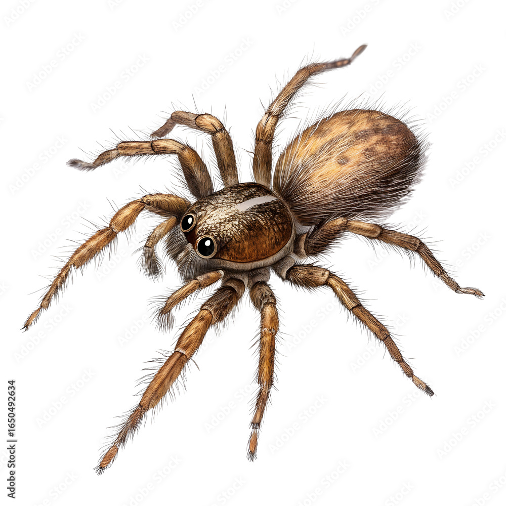 Obraz premium Tarantula spider on white background