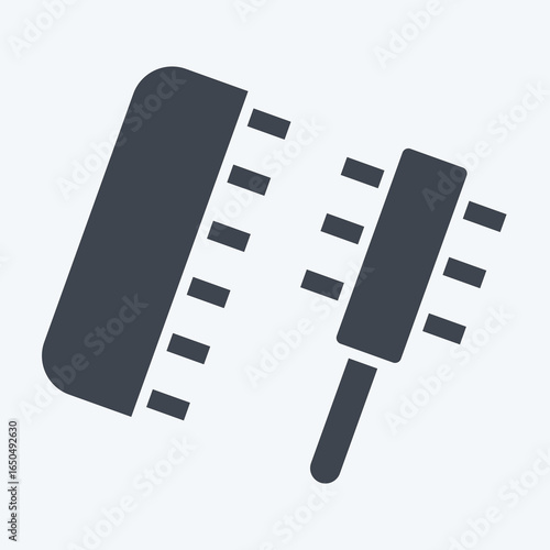Icon Comb. related to Restroom symbol. glyph style. design editable