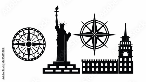 Iconic landmarks set the stage for travel adventures, promising exploration and exciting journeys abroad