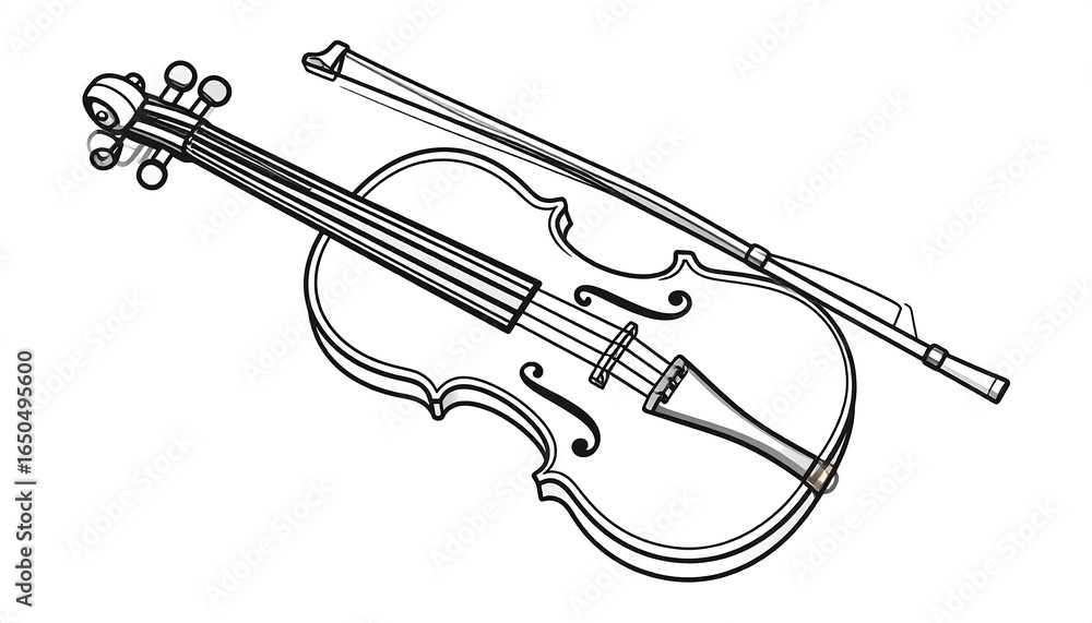 Obraz premium Simple violin illustration