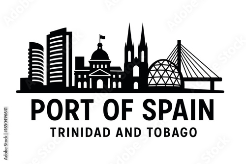 Port of Spain city skyline with iconic buildings and landmarks