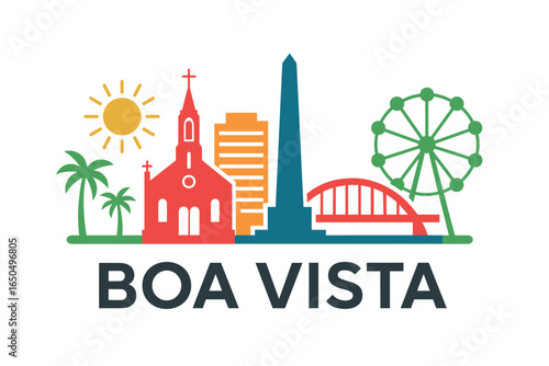 Boa Vista city skyline with iconic buildings and landmarks