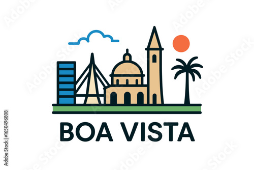 Boa Vista city skyline with iconic buildings and landmarks