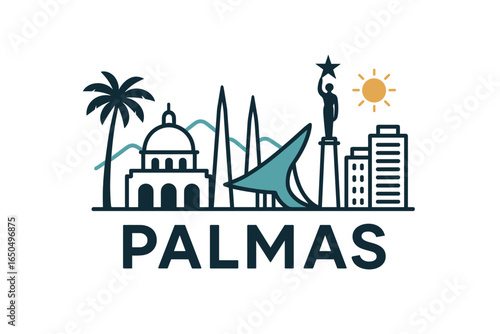 Palmas city skyline with iconic buildings and landmarks