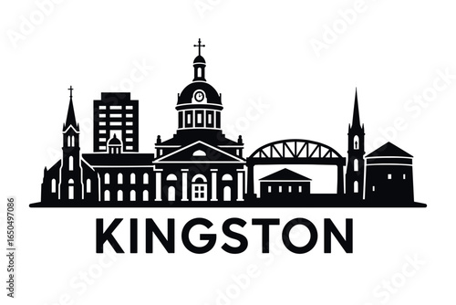 Kingston city skyline with iconic buildings and landmarks