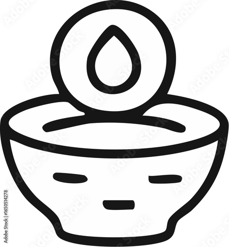 Bowl of Soup with Topping.