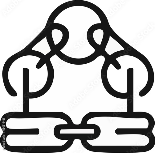 Broken Handcuffs Freedom Liberation Icon.
