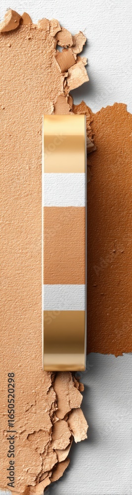 Fototapeta premium Beige makeup product sample swatches