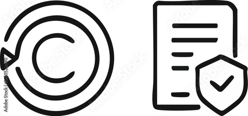 Copyright Protection and Secure Agreement Concept.