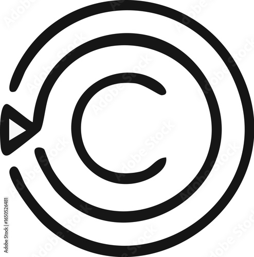 Copyright Symbol with Circular Arrow.