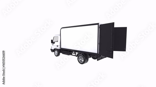 Delivery truck isolated on white background