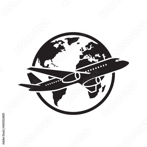 Global Airplane Travel Icon