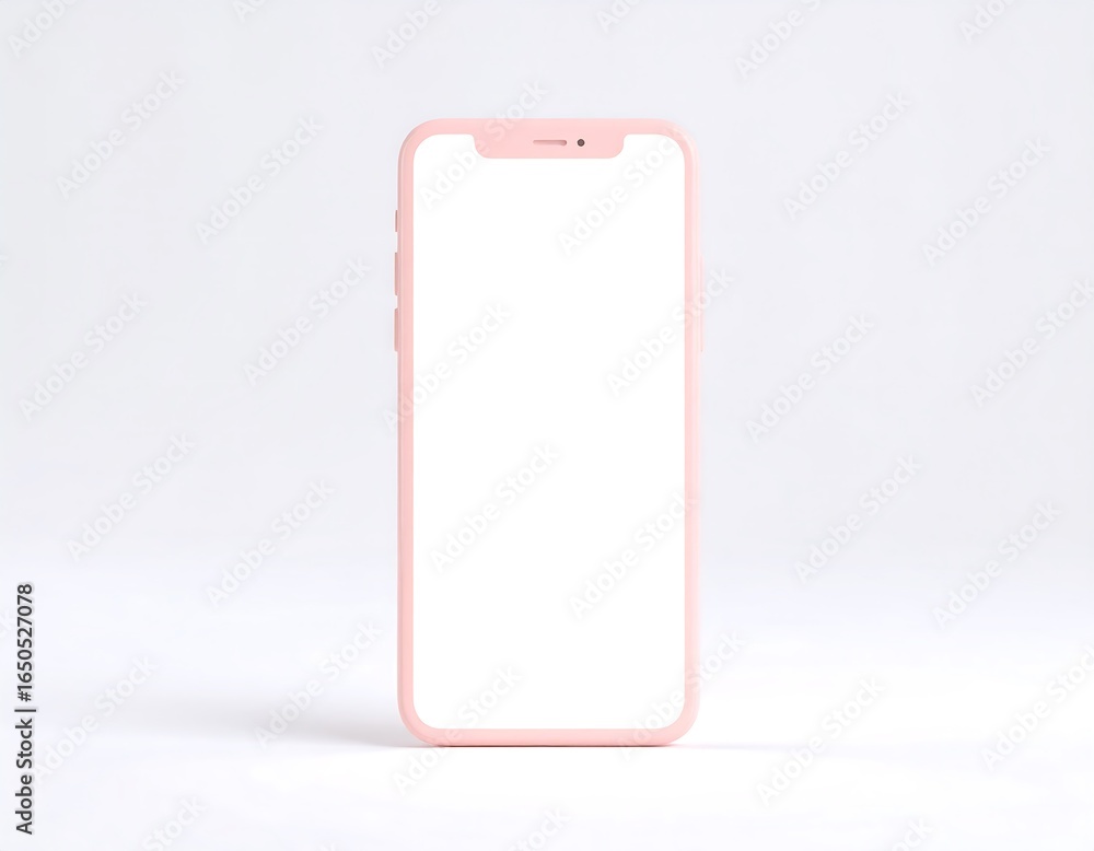 Elegant Pink Smartphone Device Ready for Your Custom Design and Content Display Elegant Pink Smartphone Device Ready for Your Custom Design and Content Display