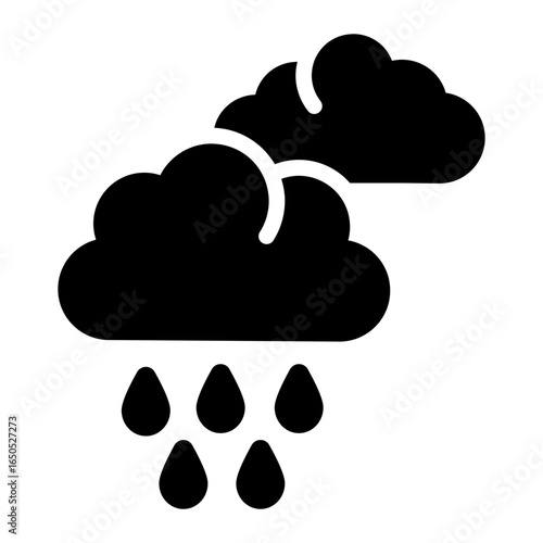 Rain Cloud Solid icon