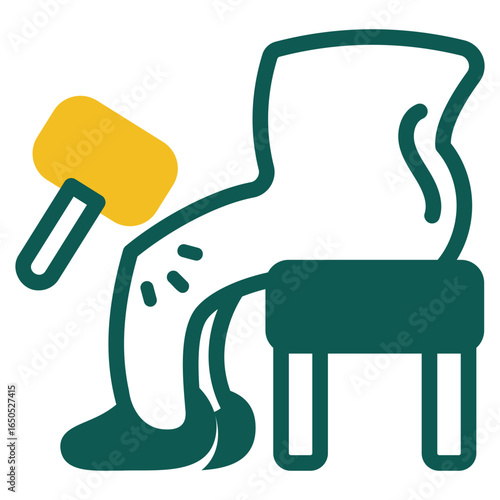 Reflex hammer green style icon