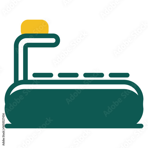 Treadmill green style icon