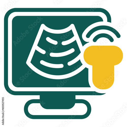 Ultrasound green style icon