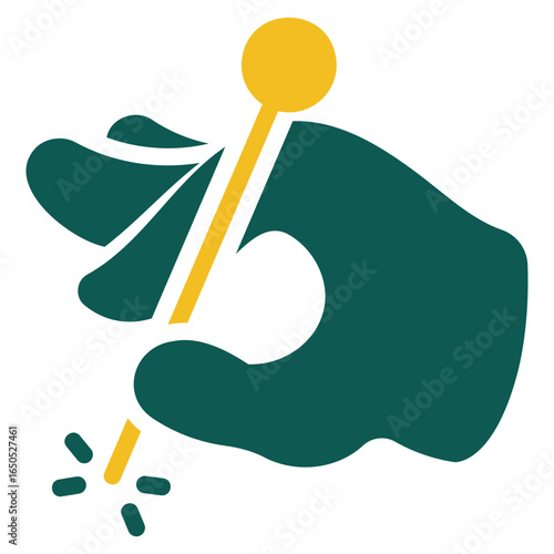 Acupuncture green style icon