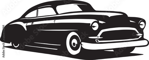 1949 Mercury Coupe Car Silhouette – Vintage Side View Vector Logo