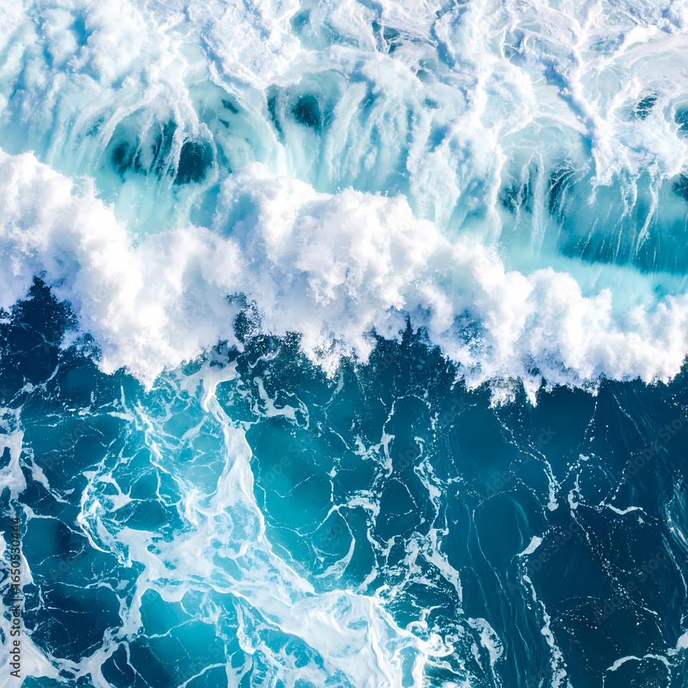 Fototapeta premium Ocean waves top view