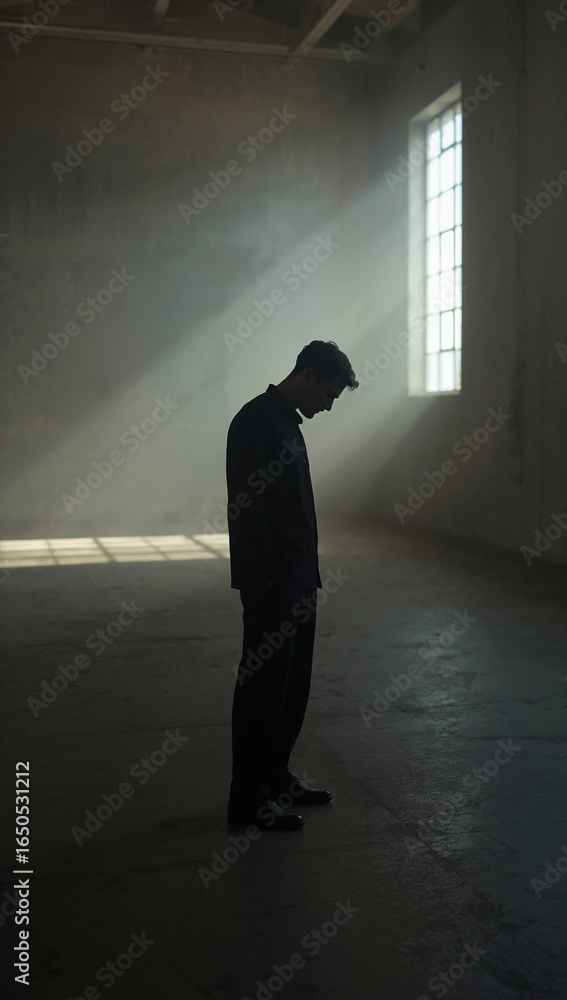 Fototapeta premium businessman in the window
