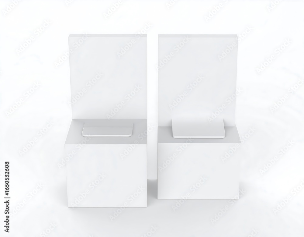 Modern voting booths mockup Modern voting booths mockup