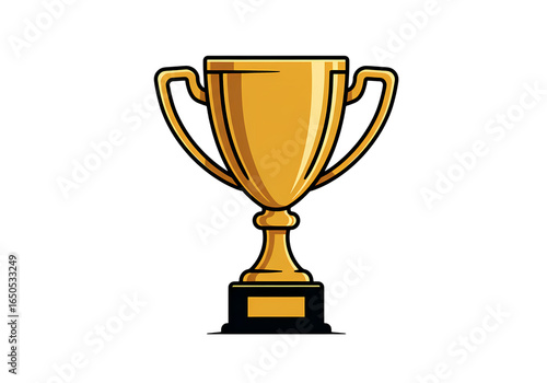 Wallpaper Mural Golden Trophy Award Achievement Victory Success Symbol isolated on transparent background Torontodigital.ca