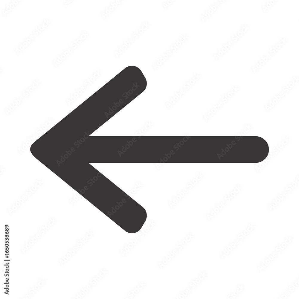 Simple Dark Grey Arrow Pointing Left. Simple Dark Grey Arrow Pointing Left.