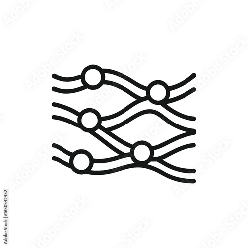 Line art icon representing connective tissue isolated on white background isolated on transparent background
