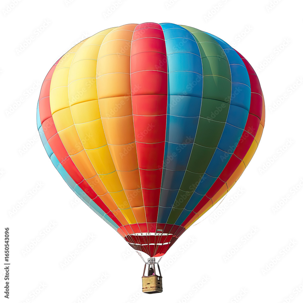 Obraz premium Colorful hot air balloon against a black background (1)