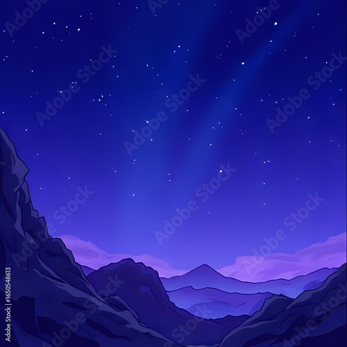 starry night landscape