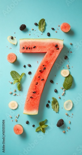 Watermelon number seven design