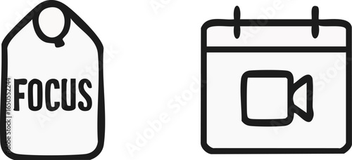 Focus Tag and Video Recording Schedule Icon.