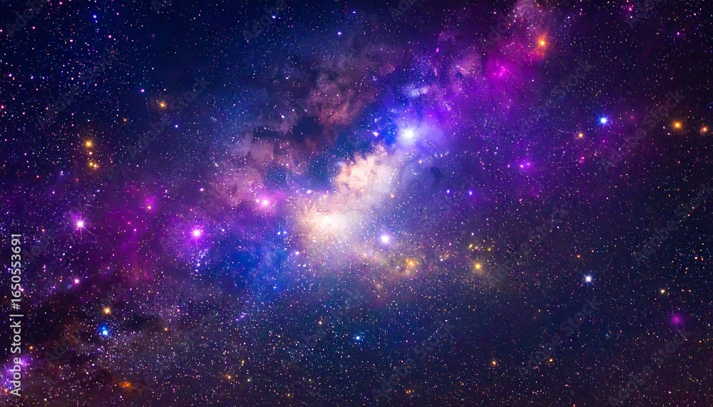 Naklejka premium Cosmic Nebula with vibrant starscape.