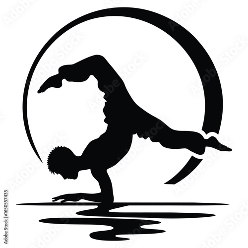 Modern dance silhouette icon