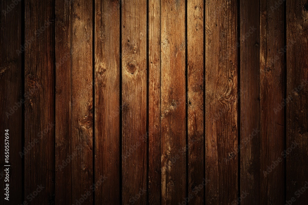 Naklejka premium Dark brown wooden planks