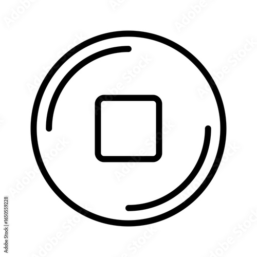 Vector multi color icon for Stop button