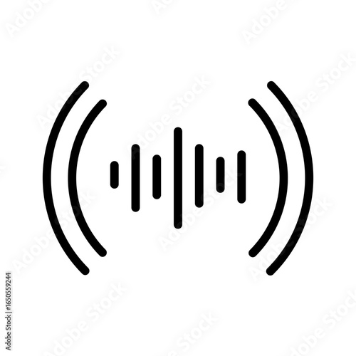 Vector multi color icon for Audio waves